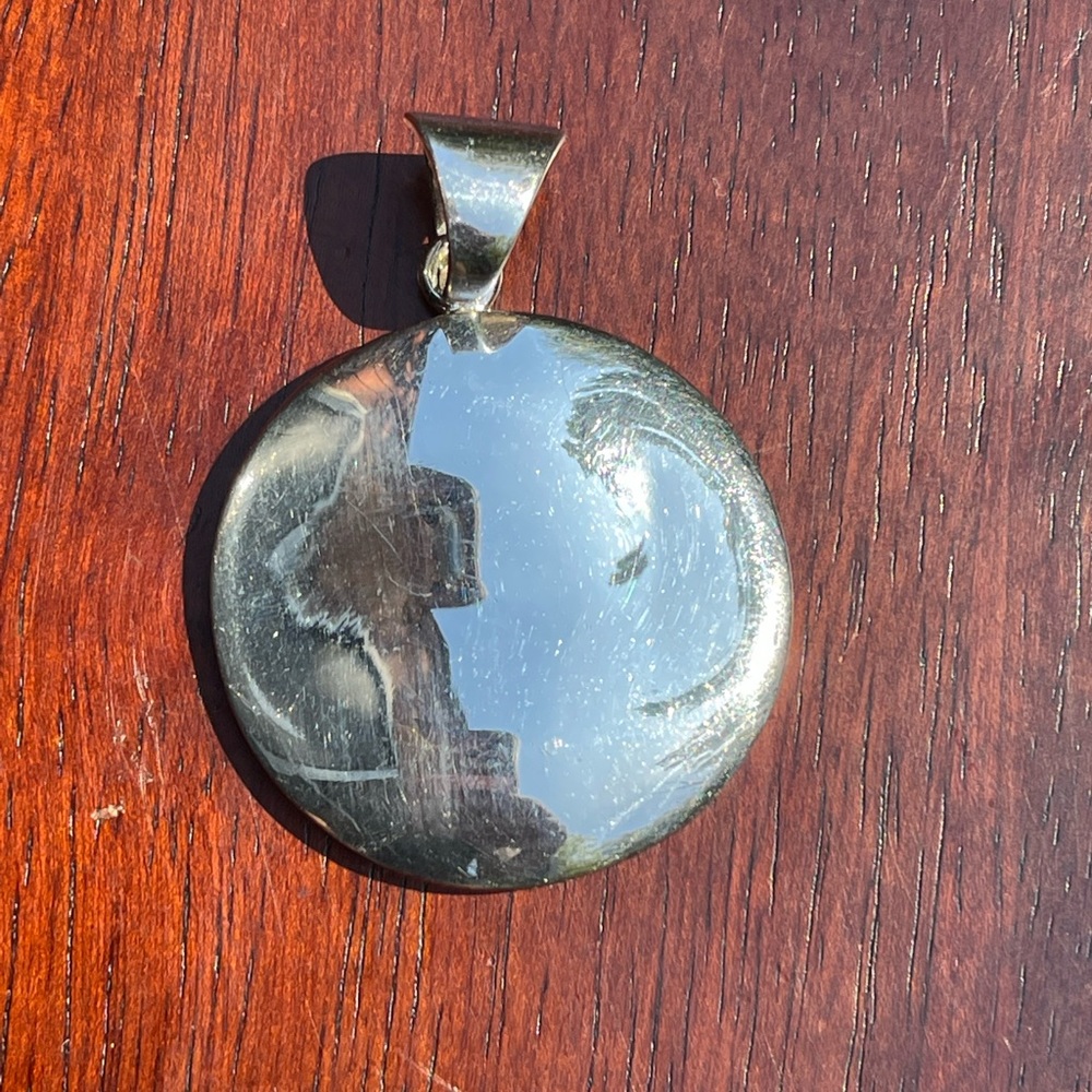 Retired Silpada Sterling Silver Large Wavy Disc Pendant S1123